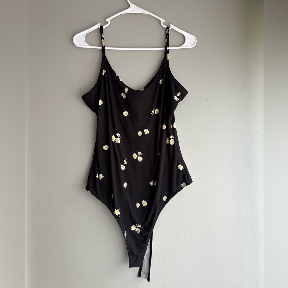 Black Floral Bodysuit